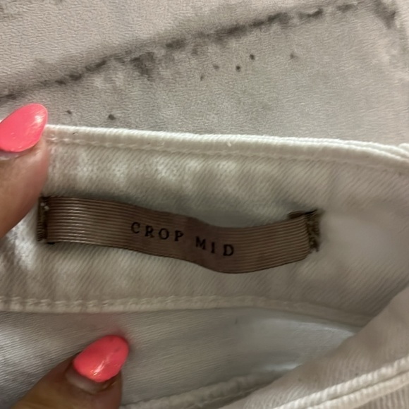 Guess white jeans mid crop size 25- women’s - Picture 3 of 9